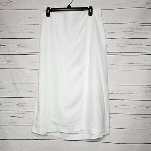 Eileen Fisher White Midi Skirt